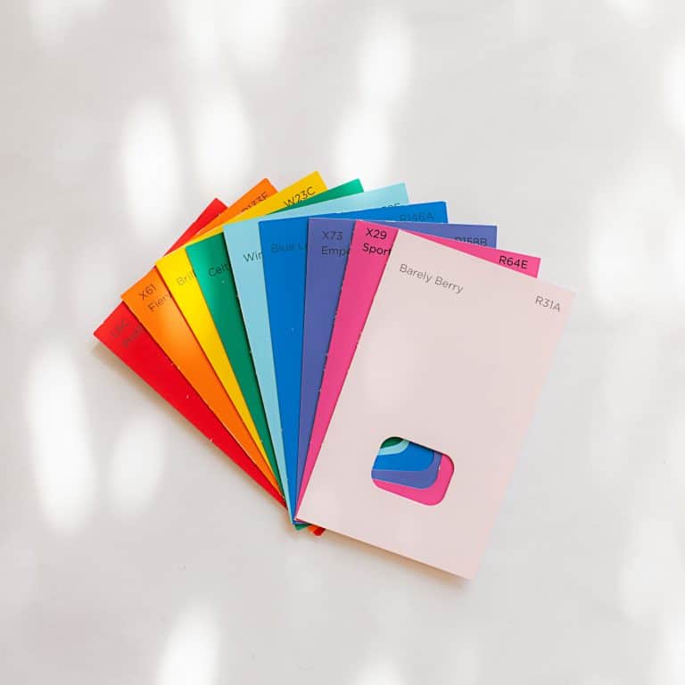 Colour swatches from nature